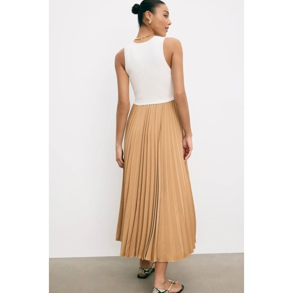 Cinq à Sept Parma White & Tan Casual Dress – Women’s Size M (Retails $495) - Picture 3 of 14